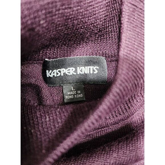 Kasper Knits Maroon Long Sleeve Lightweight Sweater in Large - Picture 6 of 6
